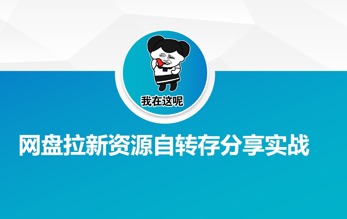 网盘拉新资源自动转存分享实战-鼎铸网