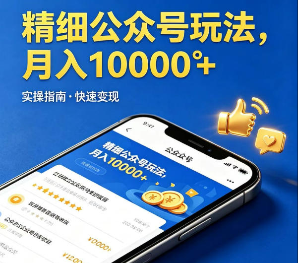 精细化公众号玩法,我们给你提供文章,你来负责发布,收益可观,月入1W+【揭秘】-鼎铸网