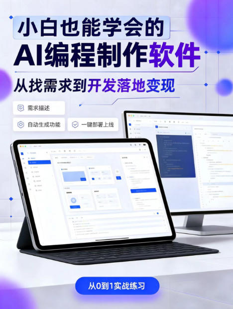 手把手教会你ai编程制作软件到变现全路径，零基础小白轻松上手，从找需求到开发落地变现【揭秘】-鼎铸网