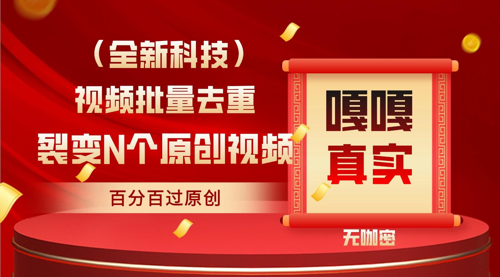 最新全自动去重技术，批量操作百分百过原创-鼎铸网