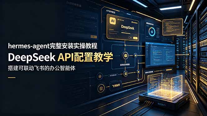 hermes-agent完整安装实操教程，DeepSeek API配置教学，搭建可联动飞书的办公智能体-鼎铸网