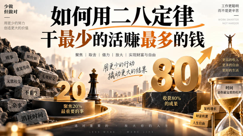 e84187c9957b958ad542cf7a81d3aef8.jpeg 付费文章:如何用二八定律干最少的活賺最多的钱