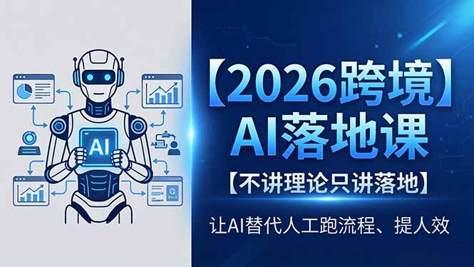 2026跨境AI落地课,不讲理论只讲落地,让AI替代人工跑流程、提人效-鼎铸网