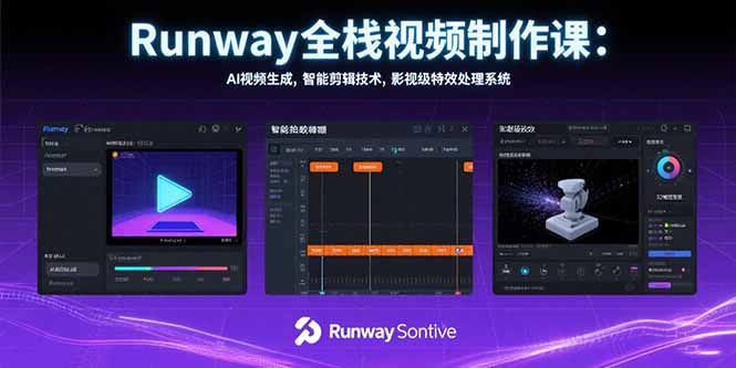 e883b586a62d6e9926003a8df6882640.jpeg Runway全栈视频制作课:AI视频生成,智能剪辑技术,影视级特效处理系统