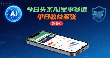 e893e61b5aca5aad6e04a99bb344a83f.jpeg 今日头条AI军事赛道,单日收益多张 ,手机可做【附指令】