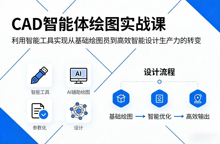 e9af053792943f12167310c797d698e3.jpeg CAD智能体绘图实战课,利用智能工具,实现从基础绘图员到高效智能设计生产力的转变