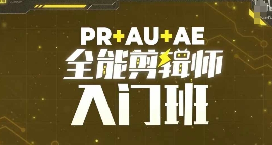 PR+AU+AE全能剪辑师入门班,剪辑入门必学课程-鼎铸网