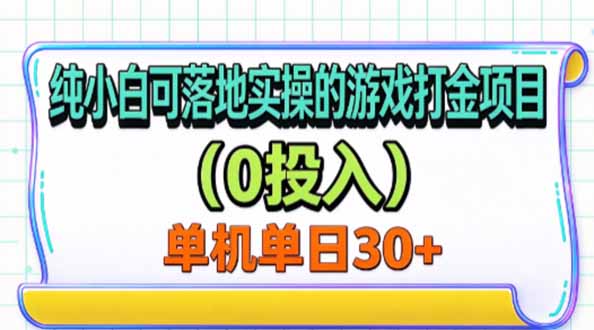 纯小白可落地实操的游戏打金项目(0投入-鼎铸网
