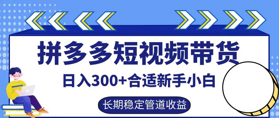 拼多多短视频带货日入300+，实操账户展示看就能学会-鼎铸网