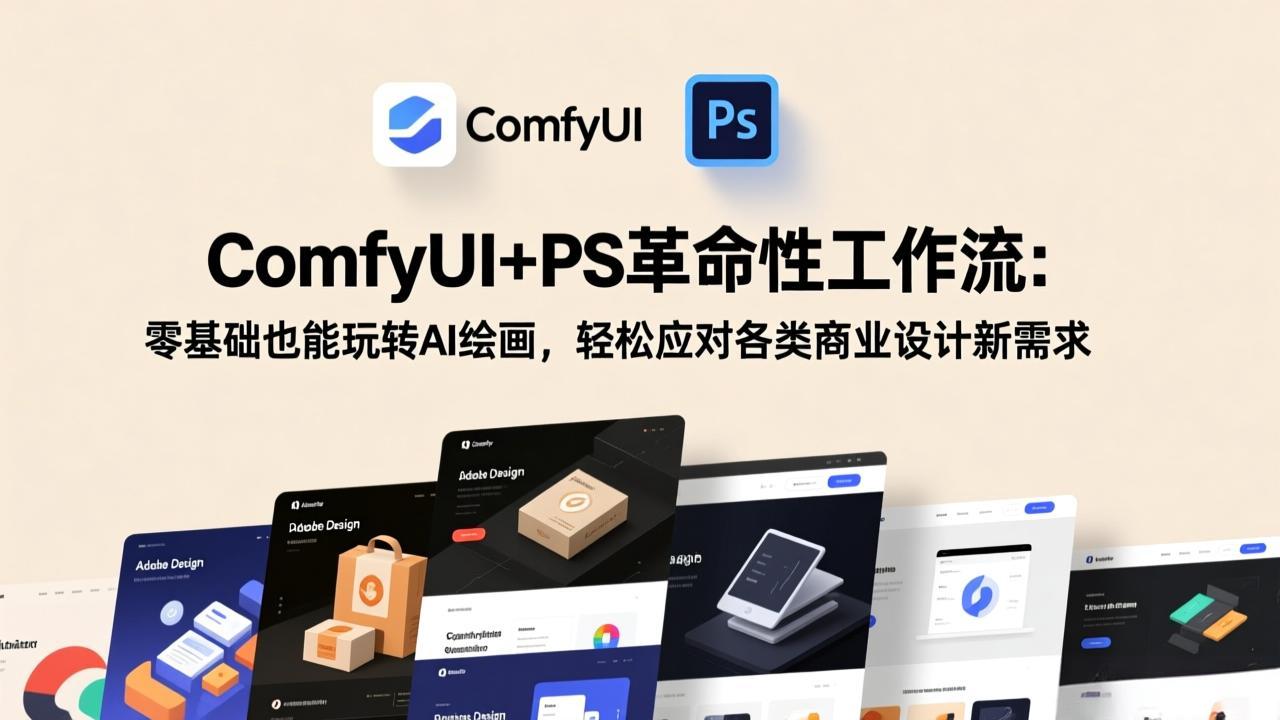 eb4182108d956d78b6153c76724cb857.jpeg ComfyUI+PS革命性工作流:零基础也能玩转AI绘画,轻松应对各类商业设计新需求