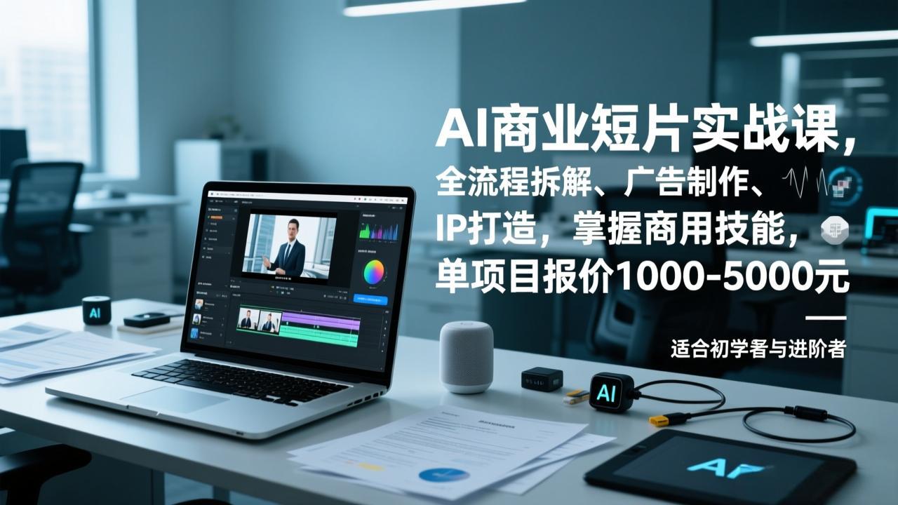 eb592499c4554b32336e63180bf1653d.jpeg AI商业短片实战课,全流程拆解、广告制作、IP打造,掌握商用技能,单项目报价1000-5000元