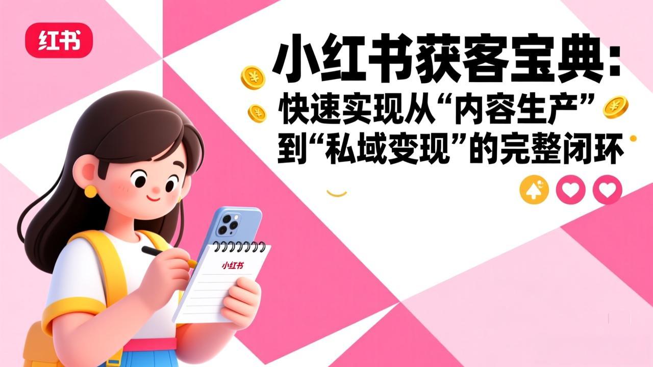 小红书获客宝典：快速实现从“内容生产”到“私域变现”的完整闭环-鼎铸网