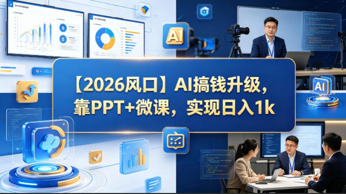 ec18cd7a31a66311fd261fe84c4ecbe8.jpeg 【2026风口】AI搞钱升级,靠PPT+微课,实现日入1k
