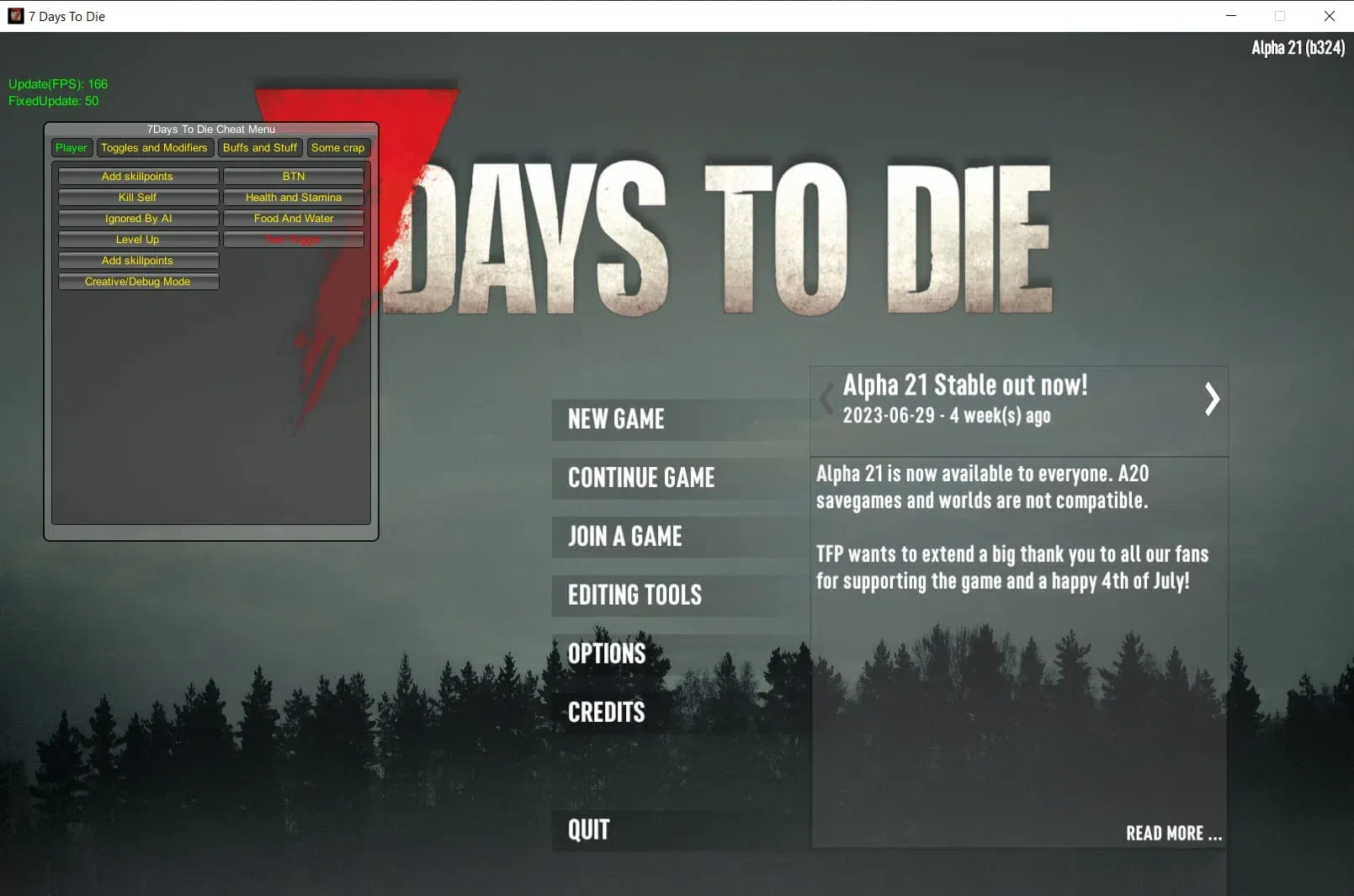 7 Days to Die 七日杀多功能修改器 v1.1.3.105 免费版-鼎铸网