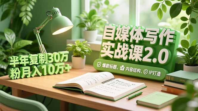 ed509415632ece31defa7af0df8a744b.jpeg 自媒体写作实战课2.0,爆款标题、内容结构、IP打造,半年复制30万粉月入10万+