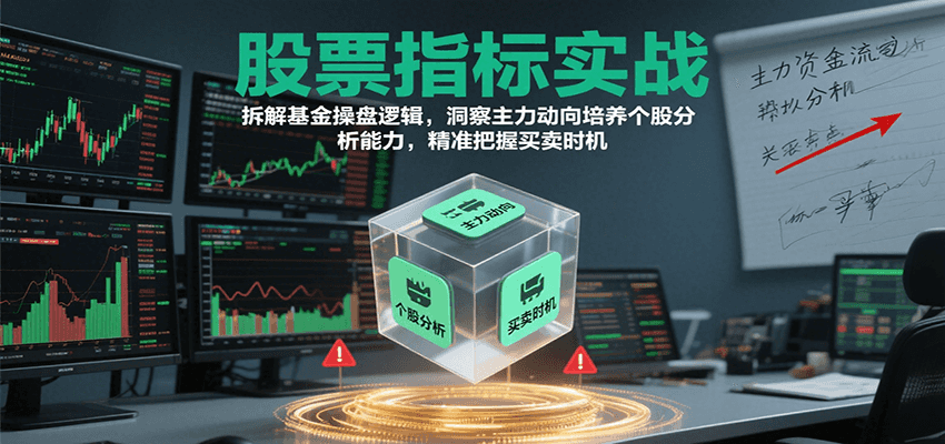 股票指标实战，基金操盘逻辑拆解，洞察主力动向培养个股分析能力把握买卖时机(更新)-鼎铸网
