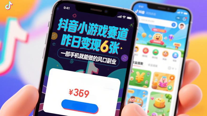 抖音小游戏赛道,昨日变现600+,零基础一部手机就能做的风口副业【揭秘】-鼎铸网
