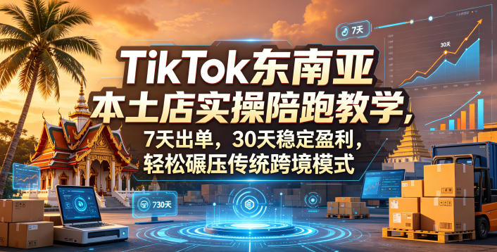 TikTok东南亚本土店实操陪跑教学,7天出单,30天稳定盈利,轻松碾压传统跨境模式(更新0516)-鼎铸网