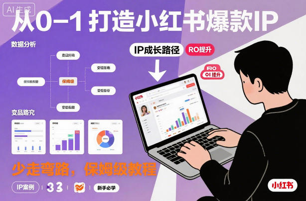 从0-1如何打造一个小红书爆款IP，少走弯路，保姆级教程-鼎铸网
