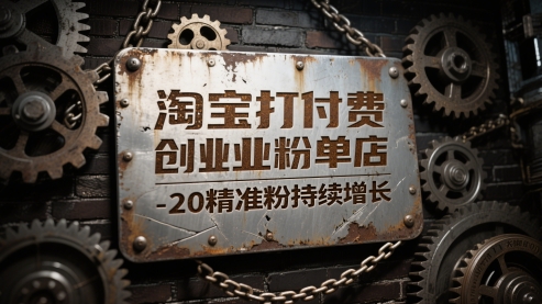 淘宝打付费创业粉单店每天稳定10-20精准粉持续增长【揭秘】-鼎铸网
