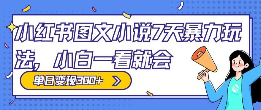 f1c462c98b703b585fef5c65bc7a9ac7.jpeg 小红书图文小说7天暴力玩法,小白一看就会,单日变现300+