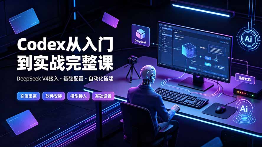 f1e98508178288ed9662cfa0695aa9d9.jpeg Codex从入门到实战完整课|充值·安装·接入DeepSeek,记忆·插件·Skill·CLI·MCP全拆解
