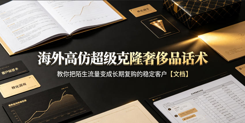 海外高仿超级克隆奢侈品话术，教你把陌生流量变成长期复购的稳定客户【文档】-鼎铸网