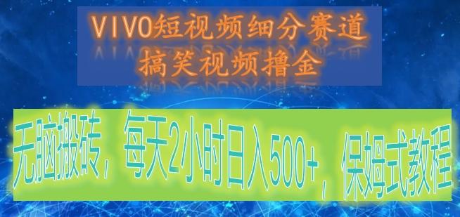 VIVO短视频细分赛道,搞笑视频撸金,无脑搬砖,每天2小时日入500+,保姆式教程-鼎铸网