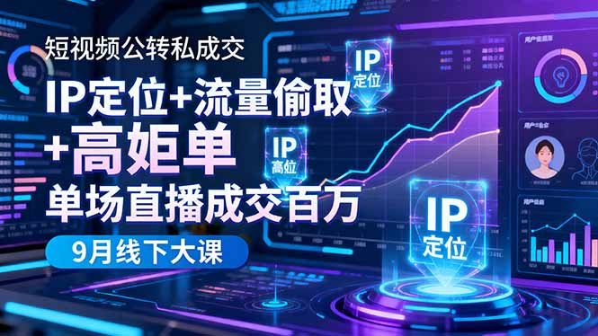 f2ef7cdda39f8fa8721cf68ee98f158b.jpeg 短视频公转私成交9月线下大课,IP定位+流量偷取+高客单,单场直播成交百万