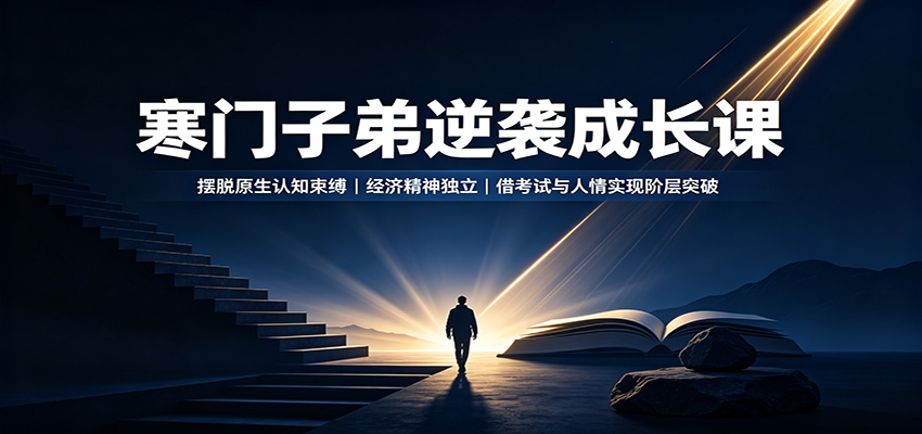 寒门子弟逆袭成长课：摆脱原生认知束缚，经济精神独立，借考试与人情实现阶层突破-鼎铸网