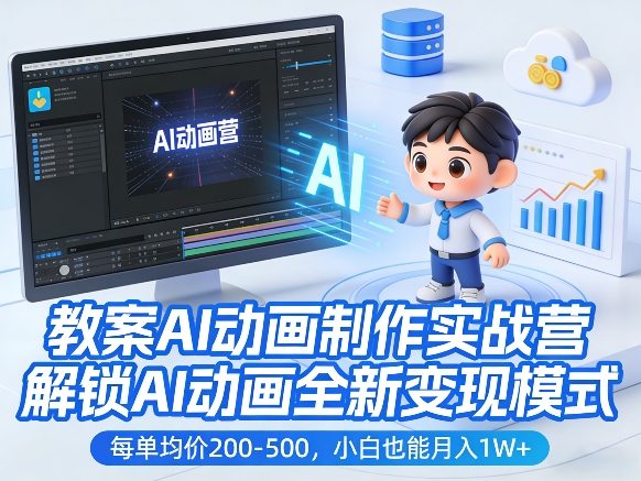 f49ab1cede8fb31a0b51aa0691c01f02.jpeg 教案AI动画制作实战营,解锁AI动画全新变现模式,每单均价200-500,小白也能月入1W+