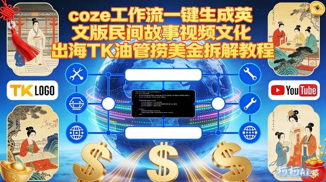 f4ae78f09f5122e6a3ce78f1c56a9c7c.jpeg Coze扣子工作流一键生成英文版民间故事视频,文化出海TK油管捞美金拆解教程