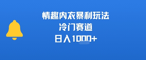f5ddd894cbdf5b78ec530b4741e6c9f0.jpeg 情趣内衣暴利玩法,冷门赛道,日入1k+