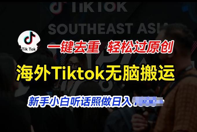 f629164000b96ebfef8c4aac53fad31b.jpeg 海外Tiktok短视频无脑搬运,一键去重轻松过原创,新手小白听话照做日入几张【揭秘】