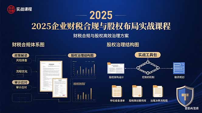 f685d969ace303f5936761a288bf7393.jpeg 2025企业财税合规与股权布局的实战课程:财税合规与股权高效治理方案