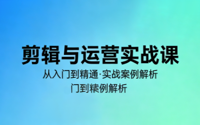 林大·剪辑与运营实战课(更新2026)-鼎铸网