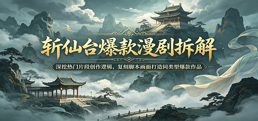 斩仙台爆款漫剧拆解：深挖热门片段创作逻辑，复刻脚本画面打造同类型爆款作品-鼎铸网