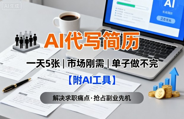 f7a4f0e7e4eb36cb79a03d48bc064e1a.jpeg AI代写简历,一天5张,今年找工作难,市场刚需,单子做不完【附AI工具】