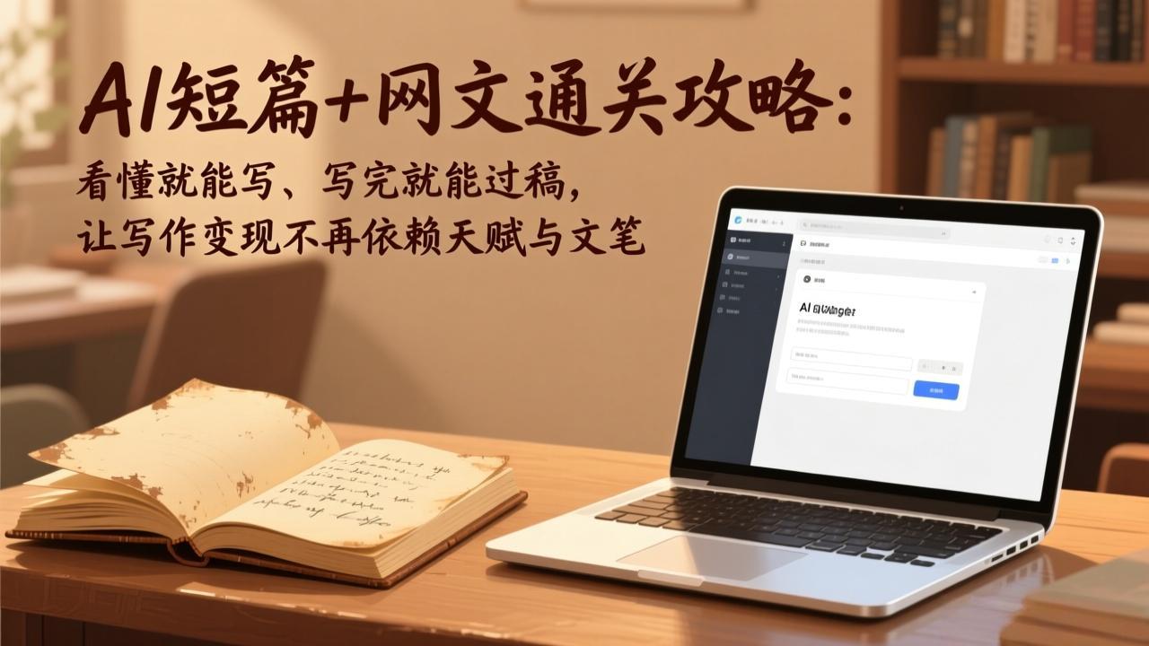f80925b94e475043f1573ac724a5b4cb.jpeg AI短篇+网文通关攻略-更新4月:看懂就能写、写完就能过稿,让写作变现不再依赖天赋与文笔