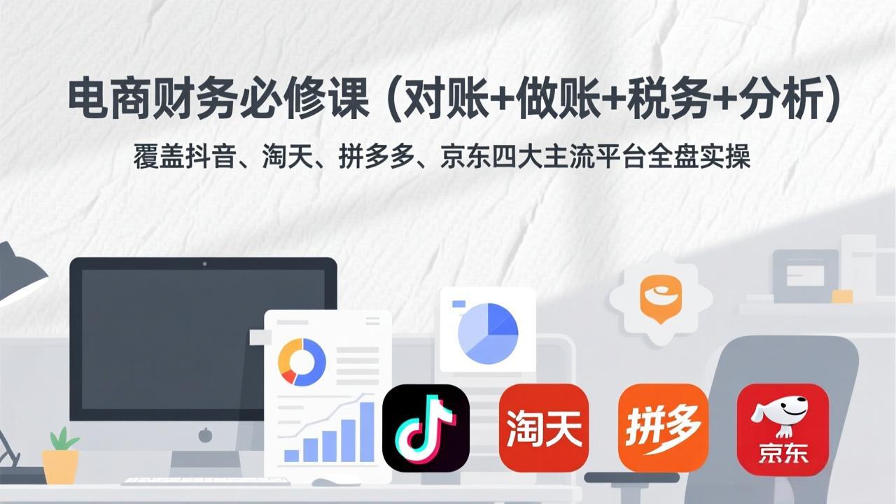 电商财务必修课(对账+做账+税务+分析-鼎铸网