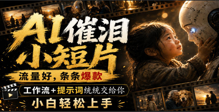 f98052745dc543a32acd7efbf5c0485d.jpeg AI催泪小短片,流量好,条条爆款,工作流+提示词统统交给你,小白轻松上手