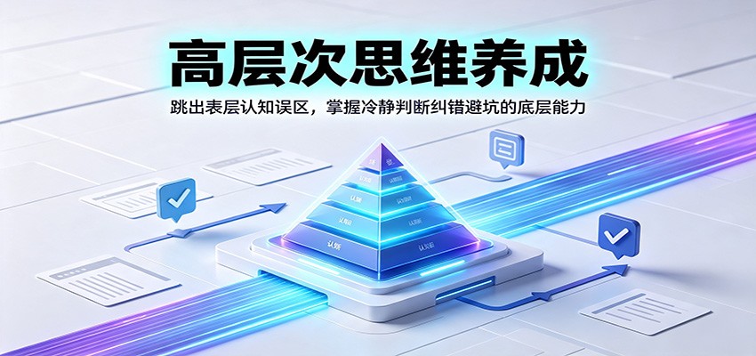 高层次思维养成:跳出表层认知误区,掌握冷静判断纠错避坑的底层能力-鼎铸网