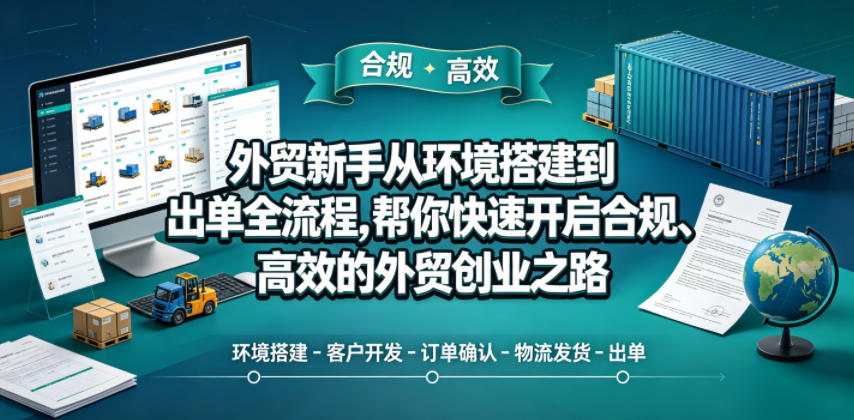 外贸新手从环境搭建到出单全流程,帮你快速开启合规、高效的外贸创业之路-鼎铸网