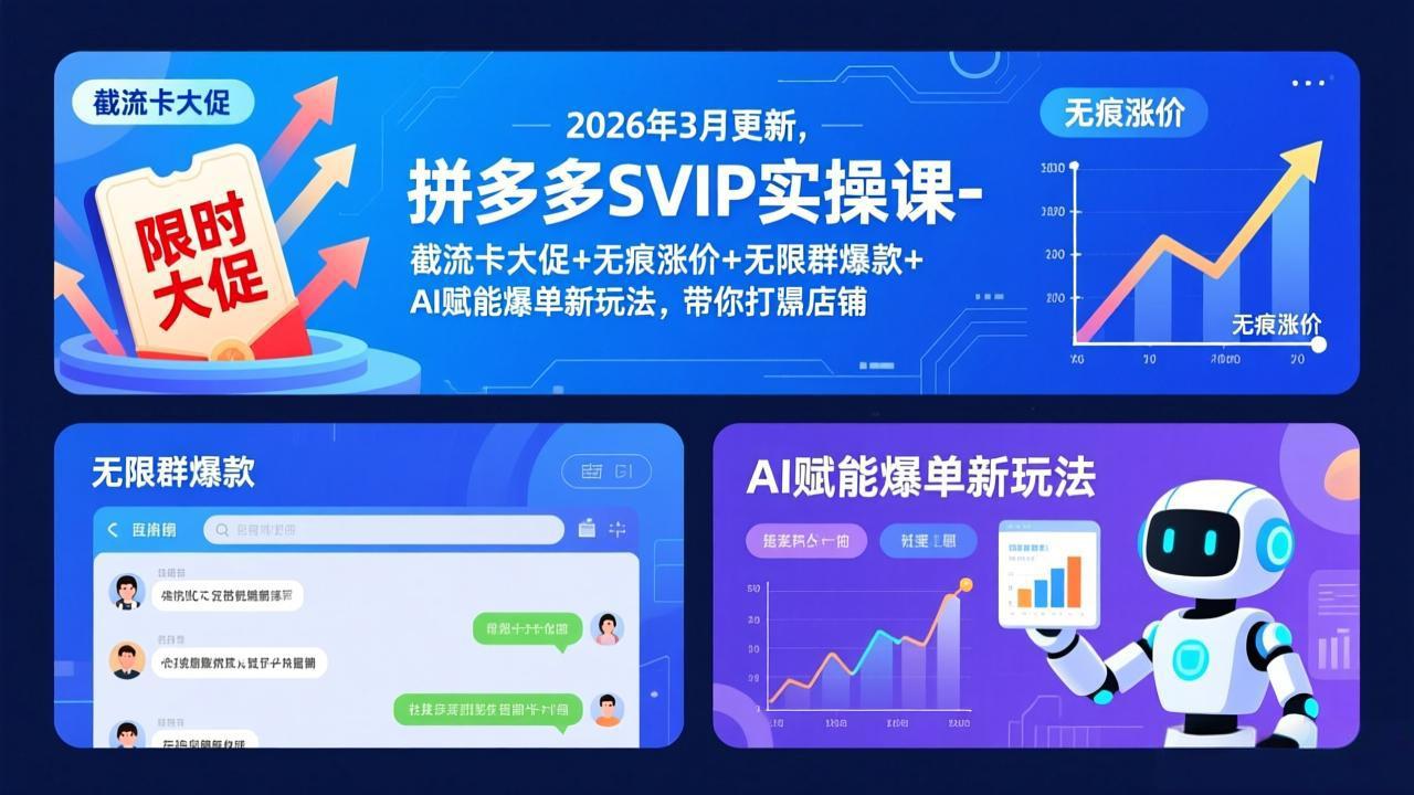 fcd014e8b823fb63444b950fbf39c94f.jpeg 拼多多SVIP实操课-26年3月,截流卡大促+无痕涨价+无限群爆款+AI赋能爆单新玩法,带你打爆店铺