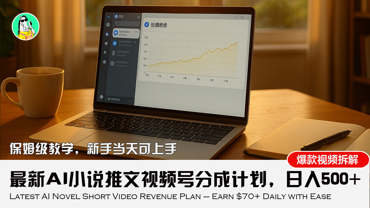 fd40f941b38d2c70fa66ff3681d7f3b7.jpeg 最新AI小说推文视频号分成计划,新手小白也能当天日入500+教程