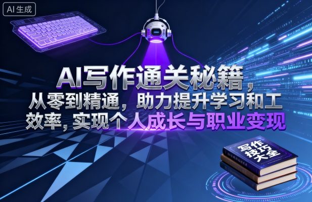 AI写作通关秘籍，从零到精通，助力提升学习和工作效率，实现个人成长与职业变现-鼎铸网