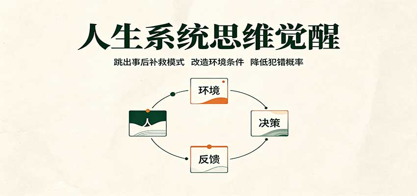 人生系统思维觉醒：跳出事后补救模式，改造环境条件，降低犯错概率-鼎铸网