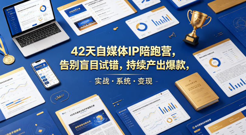 42天自媒体IP陪跑营，告别盲目试错，持续产出爆款，实战·系统·变现(更新2026)-鼎铸网