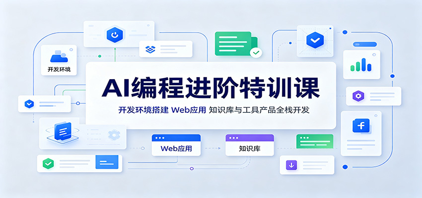 AI编程进阶特训课：开发环境搭建，Web应用、知识库与工具产品全栈开发-鼎铸网