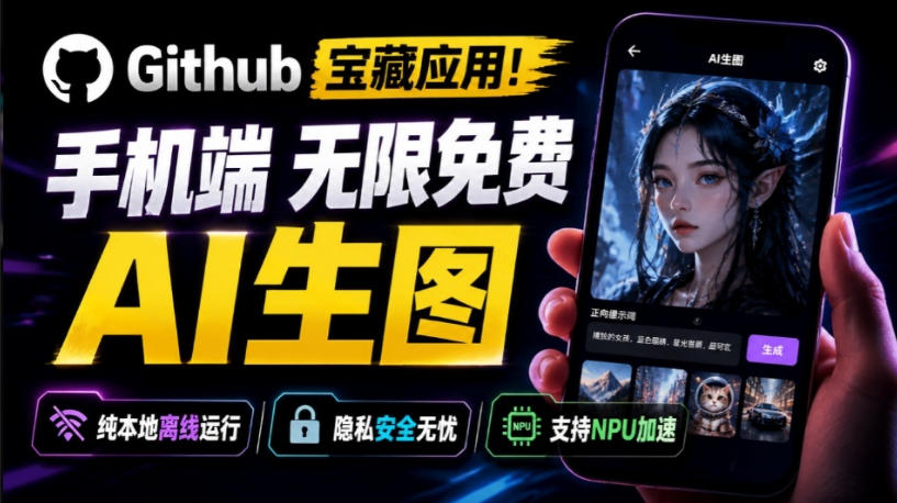 Github宝藏应用!手机端无限免费AI生图,纯本地离线运行,支持NPU加速斩获3.1k stars,local-dream-鼎铸网